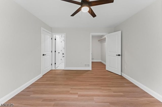 35 Amethyst Way, Franklin Twp, NJ 08823 - unfurnished bedroom featuring baseboards, light wood-style floors, and ceiling fan