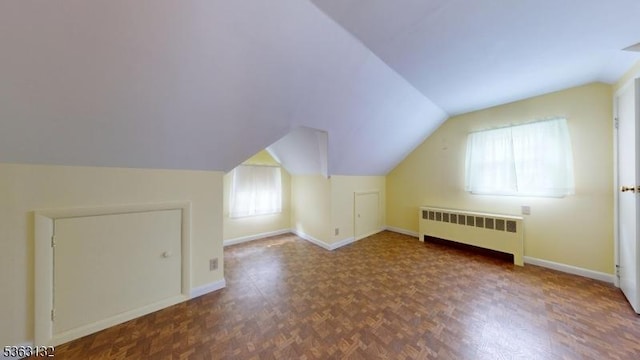 2039 Church Ave, Scotch Plains Twp, NJ 07076 - bonus room with radiator heating unit, healthy amount of natural light, lofted ceiling, and baseboards