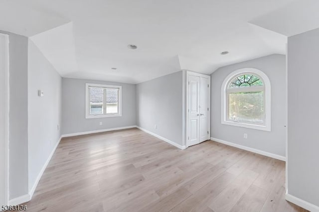 69 Summit Rd, Elizabeth City, NJ 07208 - spare room with vaulted ceiling, light wood-type flooring, and baseboards