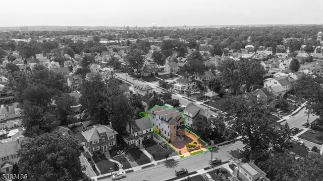 69 Summit Rd, Elizabeth City, NJ 07208 - aerial view of residential area featuring property boundaries highlighted