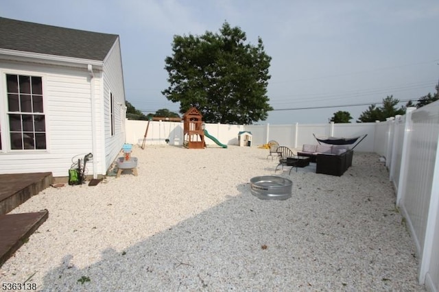 132 Sloop Rd, Stafford Twp, NJ 08050 - fenced backyard with a playground
