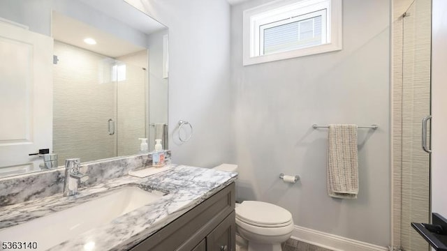 120 Cottage Pl, Westfield Town, NJ 07090 - full bath with vanity, a stall shower, toilet, and baseboards
