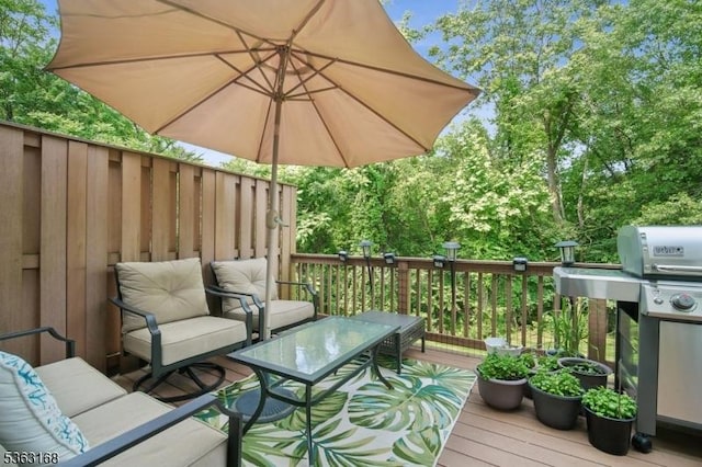 157 Rock Rd, Wayne Twp, NJ 07470 - wooden deck with grilling area