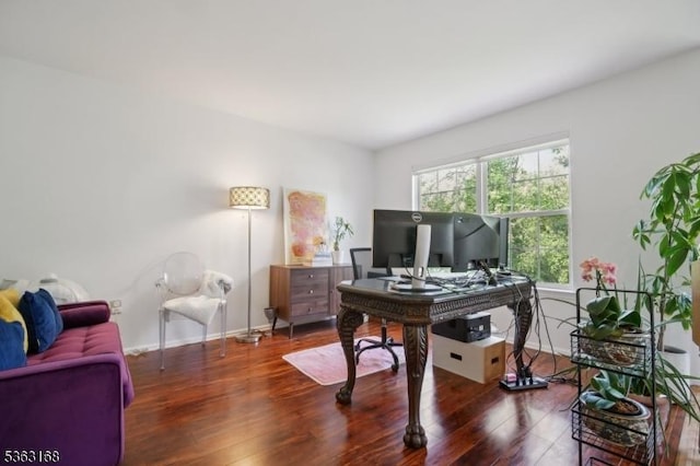 157 Rock Rd, Wayne Twp, NJ 07470 - office area with wood finished floors and baseboards