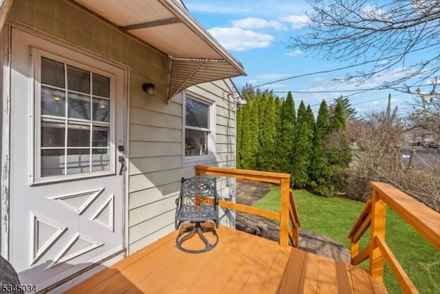 304 Lilac Ct, Bridgewater Twp, NJ 08807 - wooden terrace with a lawn