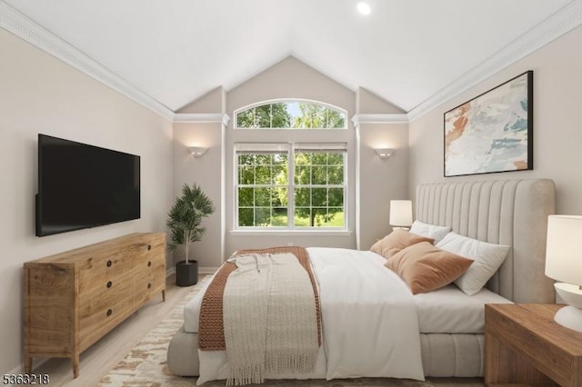 133 Marlboro Cir, Lopatcong Twp, NJ 08886 - bedroom with vaulted ceiling, crown molding, and baseboards
