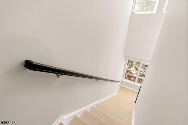 133 Marlboro Cir, Lopatcong Twp, NJ 08886 - stairs featuring wood finished floors and baseboards
