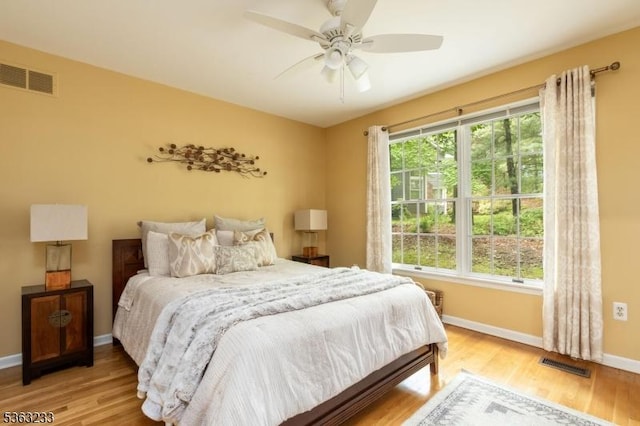 21 Stafford Ln, Bedminster Twp, NJ 07921 - bedroom with baseboards, light wood-style flooring, and ceiling fan