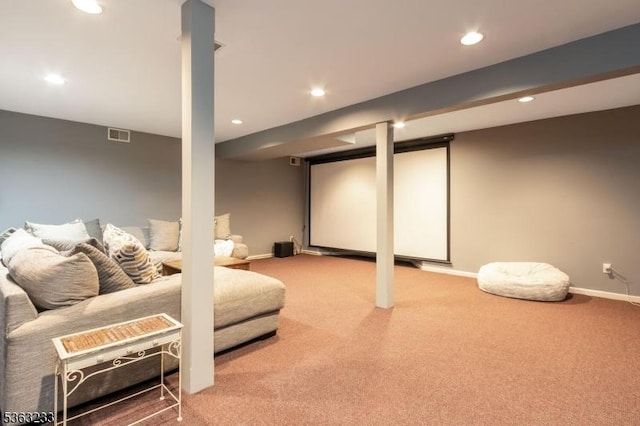 21 Stafford Ln, Bedminster Twp, NJ 07921 - carpeted cinema featuring recessed lighting and baseboards