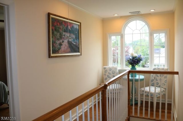 75 Sunrise Ter, Cedar Grove Twp, NJ 07009 - corridor with crown molding and recessed lighting