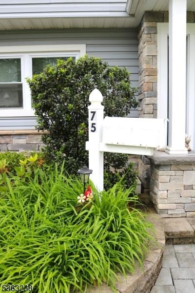 75 Sunrise Ter, Cedar Grove Twp, NJ 07009 - exterior view of stone siding