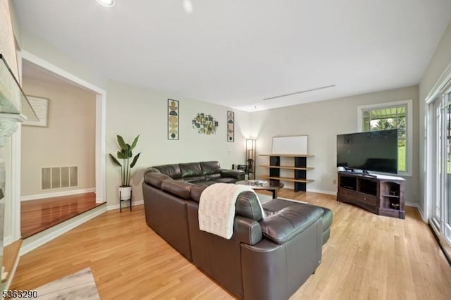 14 Mount Freedom Ave, Randolph Twp, NJ 07869 - living area featuring light wood-style floors and baseboards