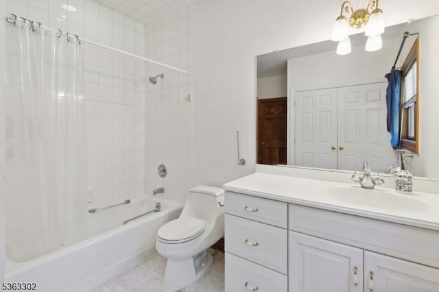 13 E Cove Ln, Morris Twp, NJ 07960 - full bathroom featuring vanity, shower / bath combo with shower curtain, and toilet