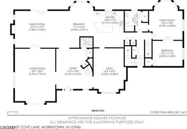 13 E Cove Ln, Morris Twp, NJ 07960 - floor plan / room layout