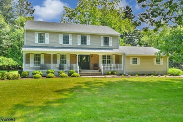 50 Van Schaik Ln, Wyckoff Twp, NJ 07481 - colonial inspired home with covered porch and a front yard