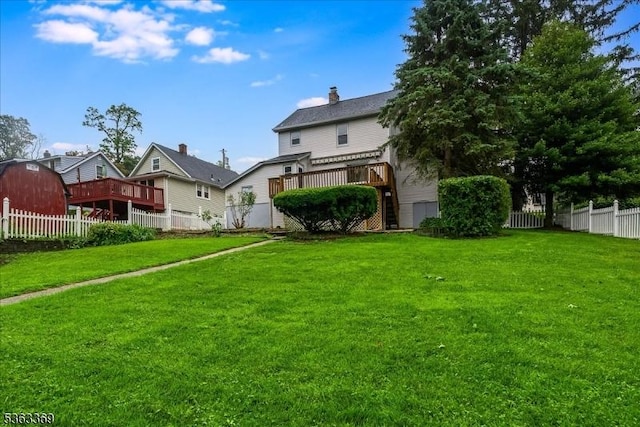 14 Prospect Pl, Morris Twp, NJ 07960 - fenced yard with a wooden deck