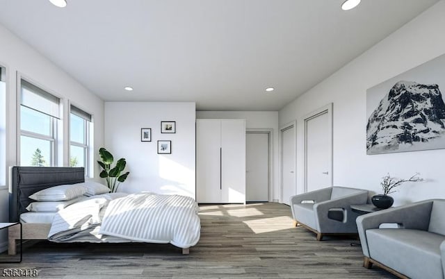 491 Central Ave Unit 4, New Providence Boro, NJ 07974 - bedroom with recessed lighting and wood finished floors