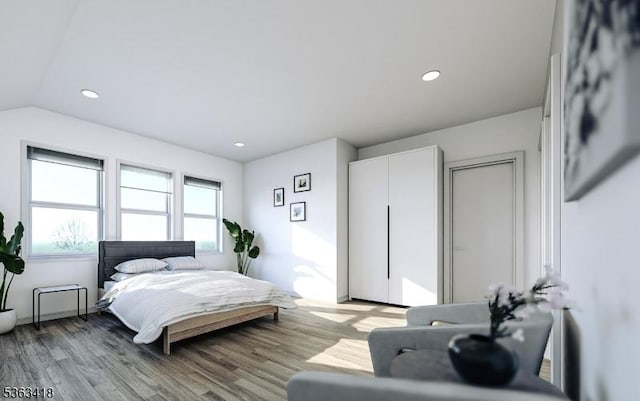 491 Central Ave Unit 4, New Providence Boro, NJ 07974 - bedroom featuring light wood-style flooring, recessed lighting, and baseboards