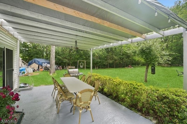 1 Beaver Brook Dr, Vernon Twp, NJ 07461 - view of patio / terrace with outdoor dining area and area for grilling