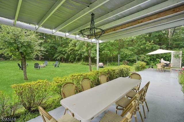 1 Beaver Brook Dr, Vernon Twp, NJ 07461 - view of patio / terrace with outdoor dining area
