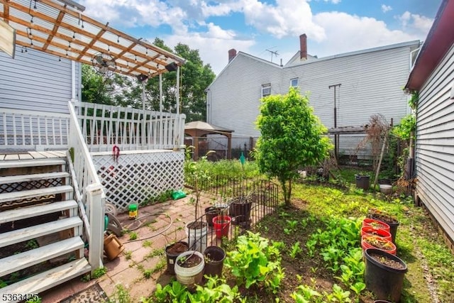 56 Holsman St Unit 2, Paterson City, NJ 07522 - view of yard featuring a pergola