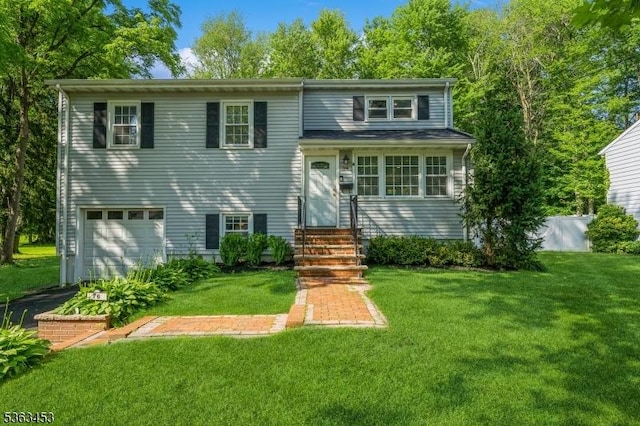 76 W Valley View Dr, Morristown Town, NJ 07960 - split level home featuring entry steps, an attached garage, and asphalt driveway