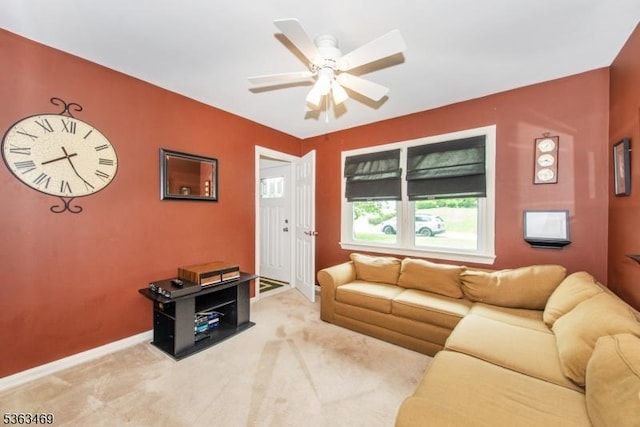 38 Longview Dr, Hanover Twp, NJ 07981 - carpeted living room with a ceiling fan and baseboards