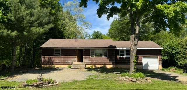 115 Mount Olive Rd, Mount Olive Twp, NJ 07836 - ranch-style house with an attached garage and driveway