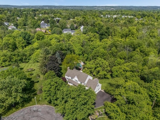 5 Fisher Ct, Raritan Twp, NJ 08822 - aerial view of property and surrounding area featuring a heavily wooded area