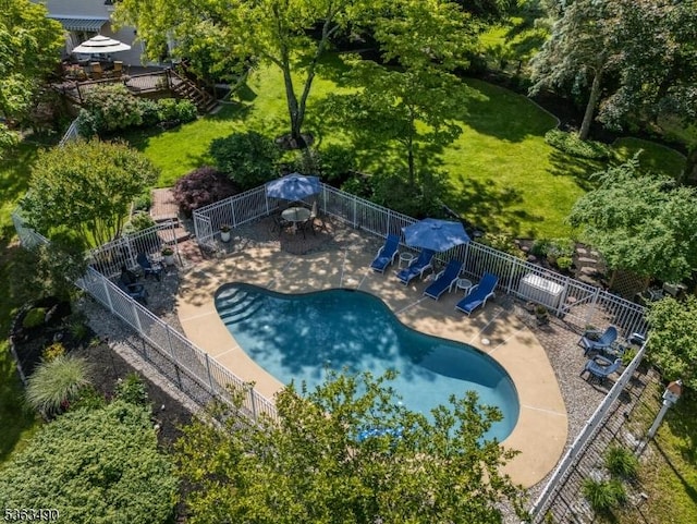 5 Fisher Ct, Raritan Twp, NJ 08822 - view of swimming pool featuring a fenced backyard, a patio, and a gazebo