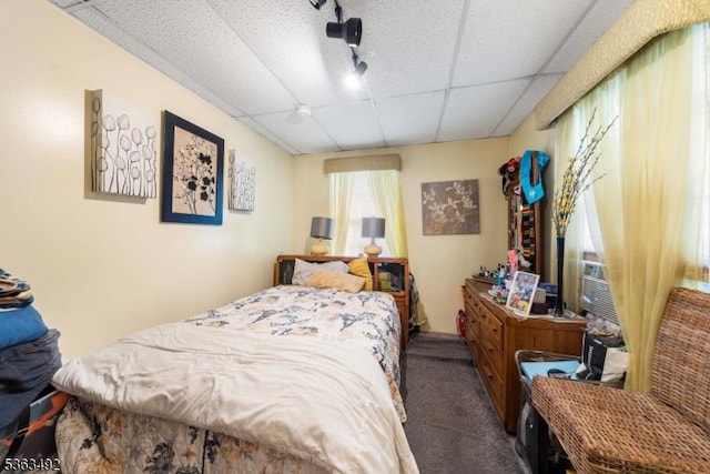 459 Maple Ave Unit 2, Elizabeth City, NJ 07202 - bedroom with carpet floors and a drop ceiling