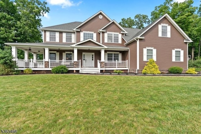 24 Eagles Nest Rd, Green Twp, NJ 07860 - view of front of property featuring a porch and a front yard
