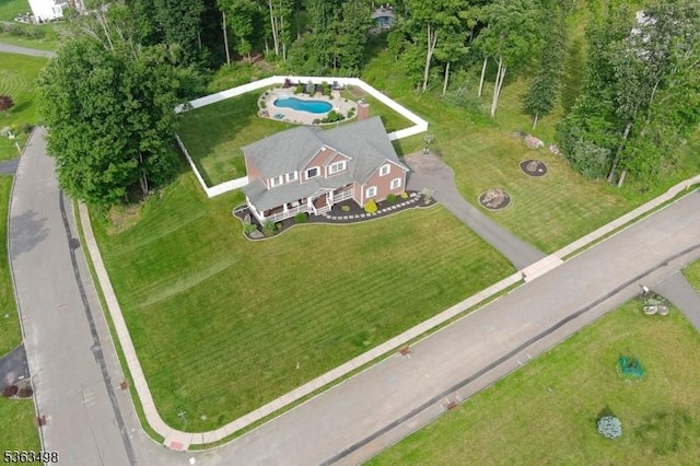 24 Eagles Nest Rd, Green Twp, NJ 07860 - aerial view of a pool