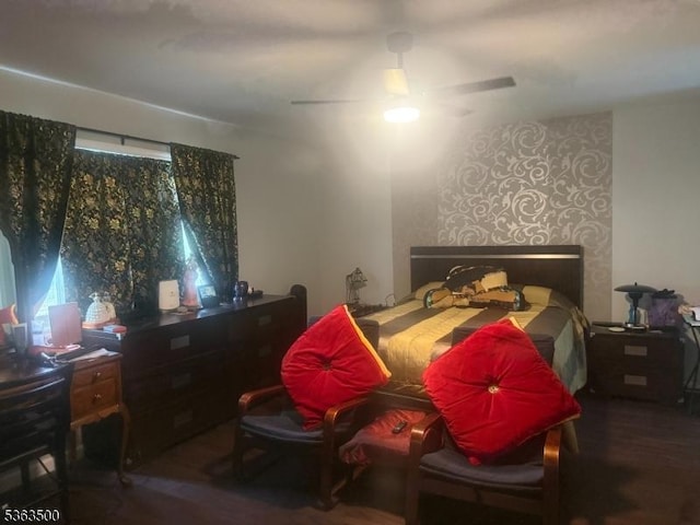 55 Canterbury Ln Unit 55, New Milford Boro, NJ 07646 - bedroom with wood finished floors and ceiling fan