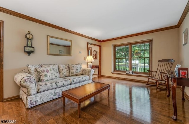 4 Fisher Ct, Raritan Twp, NJ 08822 - living area with wood finished floors and crown molding