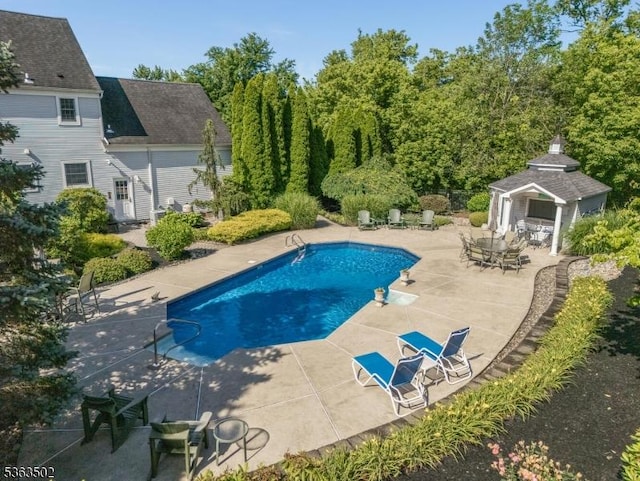 4 Fisher Ct, Raritan Twp, NJ 08822 - swimming pool with a patio and a gazebo