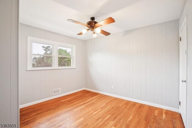 2 Linden Ave, West Orange Twp, NJ 07052 - empty room featuring light wood-style floors and ceiling fan