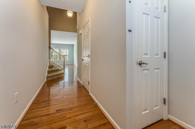 84 Washington Square Cir, Washington Boro, NJ 07882 - hallway with wood finished floors and stairway
