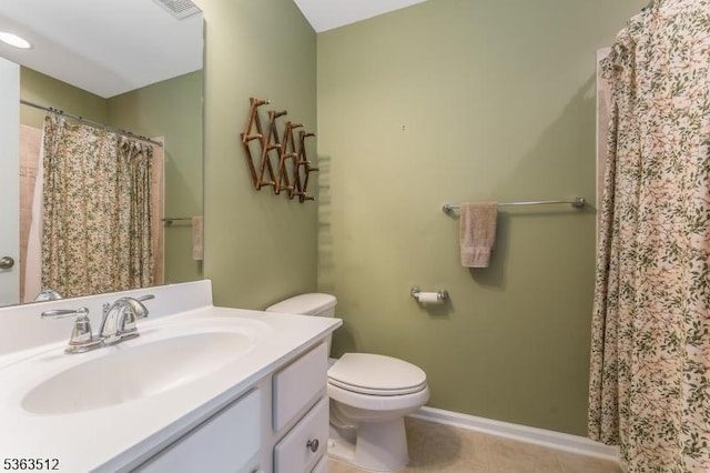 84 Washington Square Cir, Washington Boro, NJ 07882 - full bathroom with vanity, tile patterned floors, and a shower with shower curtain