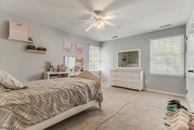 5 Brendan Dr, Mount Olive Twp, NJ 07836 - bedroom with light carpet and a ceiling fan