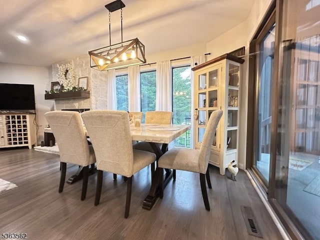 43 Kensington Ct, Washington Twp, NJ 07840 - dining room featuring dark wood-type flooring