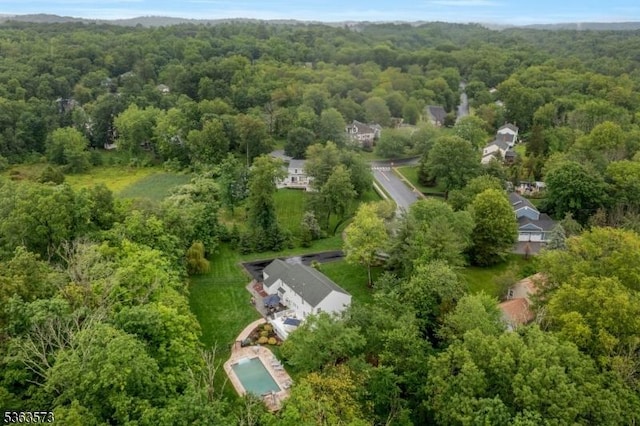 11 Carteret Trl, Bernards Twp, NJ 07920 - aerial view of property and surrounding area with a heavily wooded area