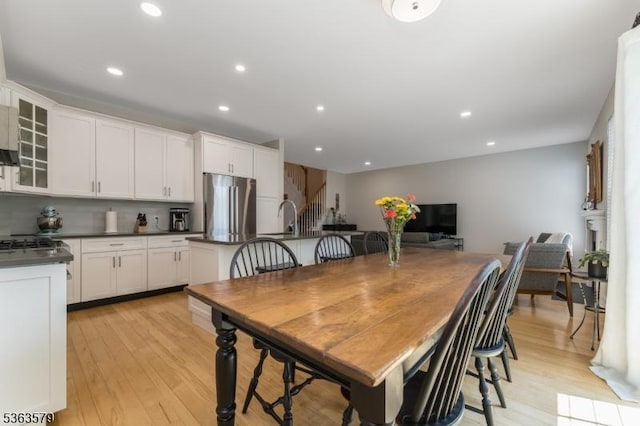22 La Costa Dr, Clinton Twp, NJ 08801 - dining room featuring light wood-type flooring and recessed lighting