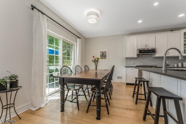 22 La Costa Dr, Clinton Twp, NJ 08801 - dining room with light wood-type flooring and recessed lighting