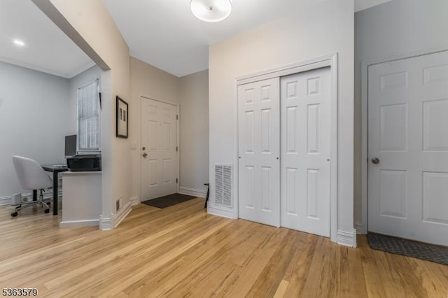 22 La Costa Dr, Clinton Twp, NJ 08801 - foyer entrance featuring light wood finished floors and baseboards