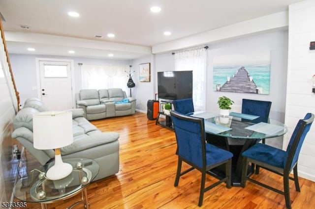 281 Oregon St, Union Twp, NJ 07088 - living area featuring light wood-type flooring and recessed lighting