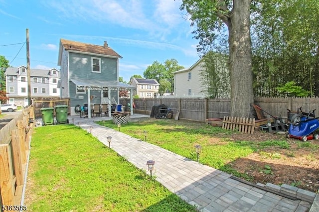 281 Oregon St, Union Twp, NJ 07088 - rear view of property with a patio, a fenced backyard, and a residential view