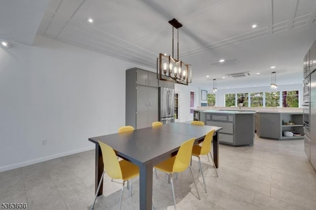 525 Watters Rd, Mansfield Twp, NJ 07840 - dining space with recessed lighting and baseboards
