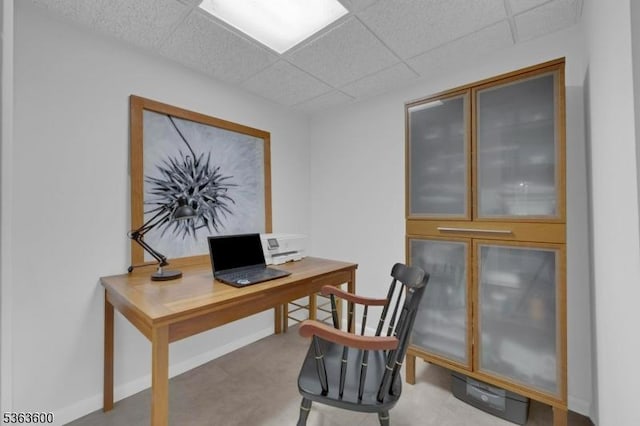 525 Watters Rd, Mansfield Twp, NJ 07840 - office area with a drop ceiling