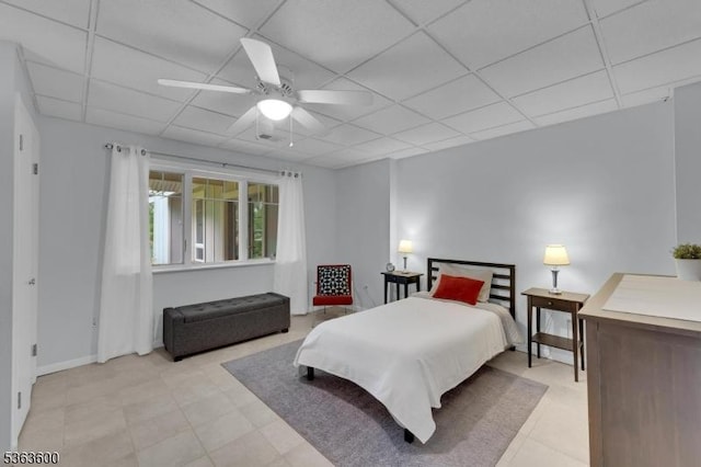 525 Watters Rd, Mansfield Twp, NJ 07840 - bedroom with a drop ceiling and a ceiling fan